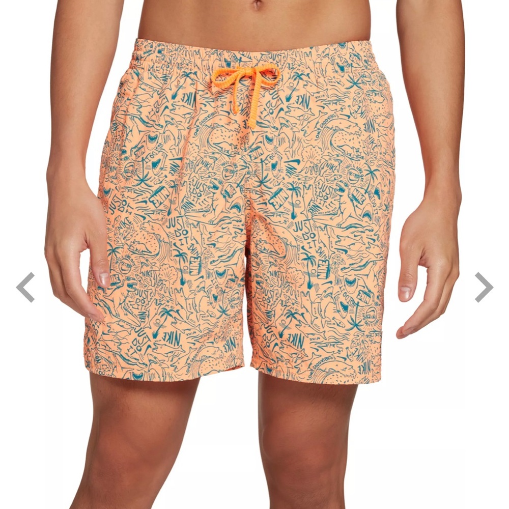 Nike Swim Mens Shark Lap Volley Swim 7” New